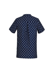 Biz Collection CS950LS Florence Womens Daisy Print Tunic in Navy - back view