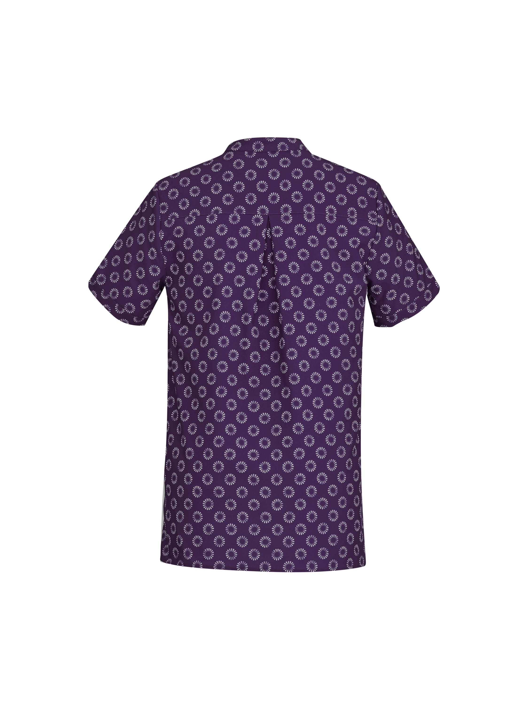 Biz Collection CS950LS Florence Womens Daisy Print Tunic in Purple - back view