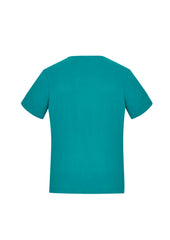 Biz Collection CS952LS Marley Womens Short Sleeve Jersey Top in Teal - back view