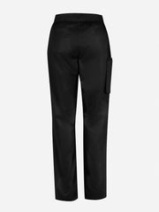 Inaura CSP047LL Riley Womens Straight Leg Scrub Pant in Black - back view
