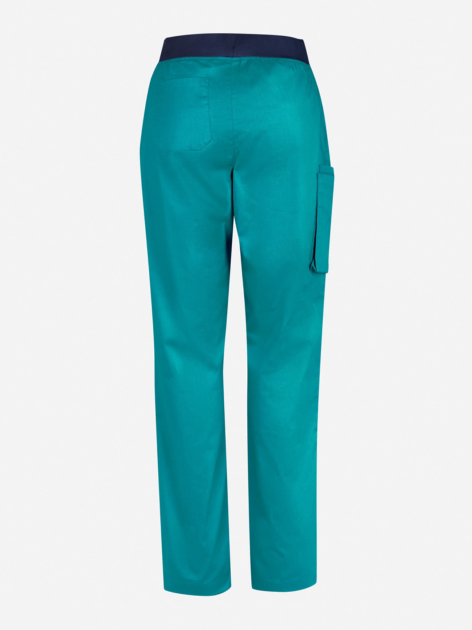 Inaura CSP047LL Riley Womens Straight Leg Scrub Pant in Teal - back view