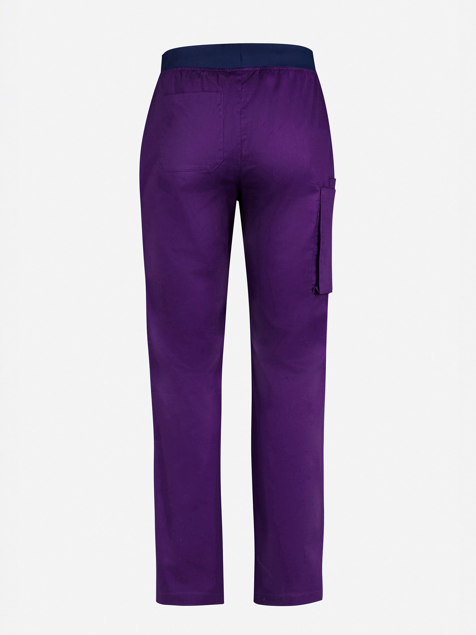 Inaura CSP047ML Riley Mens Straight Leg Scrub Pant in Purple - back view