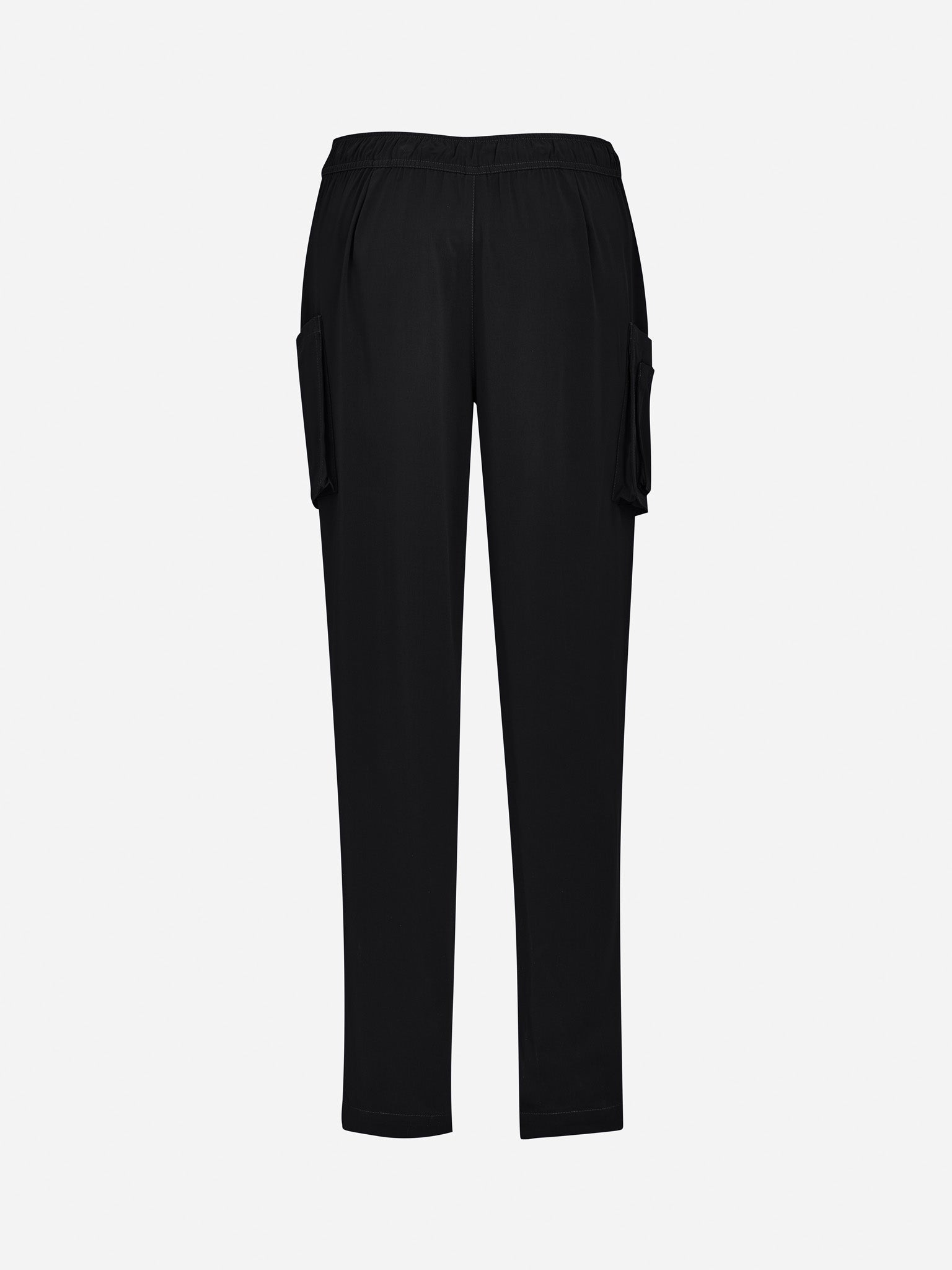 Inaura CSP943LL Avery Womens Slim Leg Scrub Pant in Black - back view