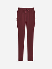 Inaura CSP943LL Avery Womens Slim Leg Scrub Pant in Burgundy