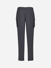 Inaura CSP943LL Avery Womens Slim Leg Scrub Pant in Charcoal - back view