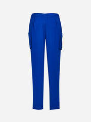 Inaura CSP943LL Avery Womens Slim Leg Scrub Pant in Electric Blue - back view