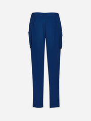 Inaura CSP943LL Avery Womens Slim Leg Scrub Pant in Navy - back view