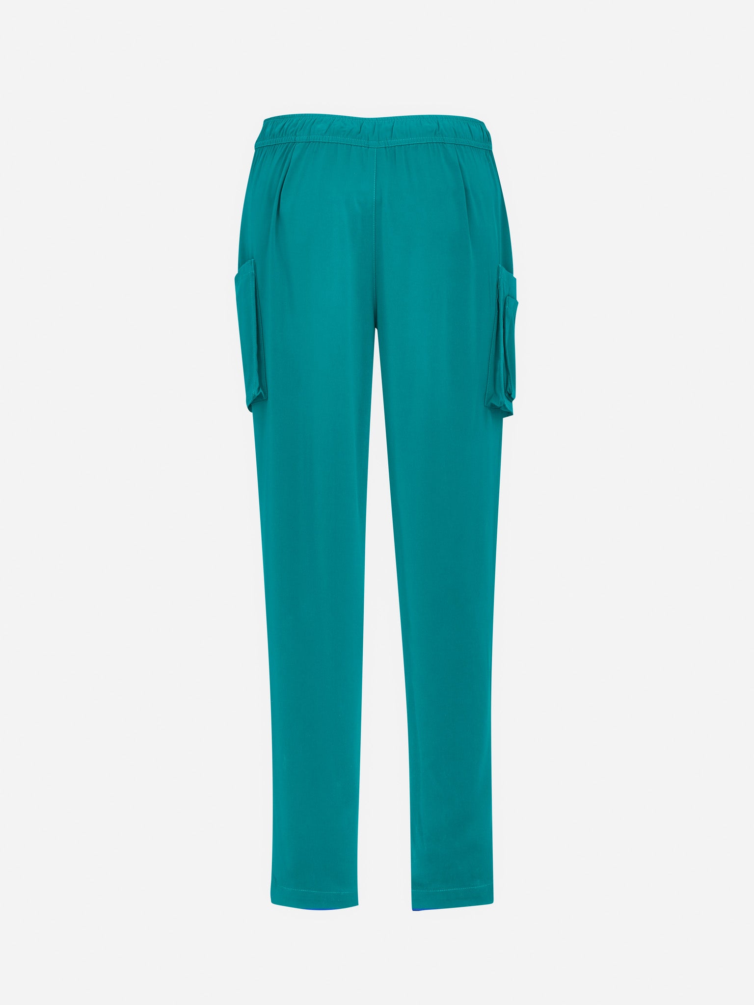 Inaura CSP943LL Avery Womens Slim Leg Scrub Pant in Teal - back view