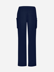 Inaura CSP944LL Avery Womens Straight Leg Scrub Pant in Midnight Navy - back view