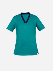 Inaura CST043LS Riley Womens Stretch Scrub Top in Teal