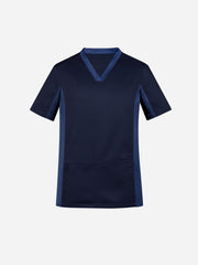 Inaura CST043MS Riley Mens Stretch Scrub Top in Midnight Navy