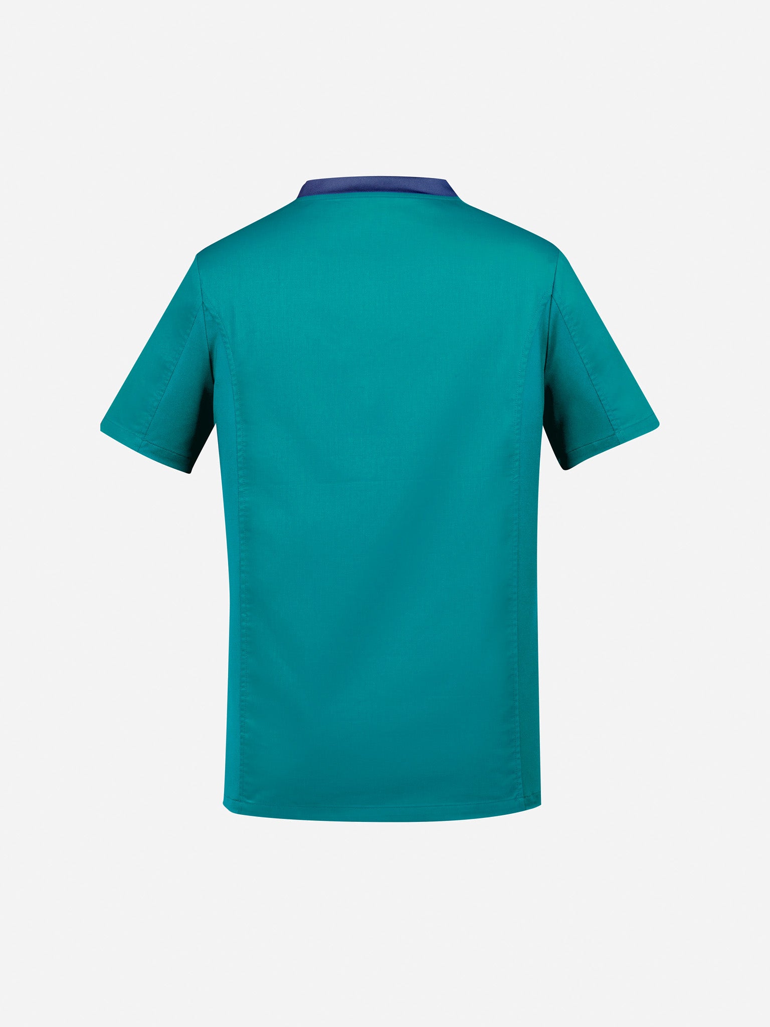 Inaura CST043MS Riley Mens Stretch Scrub Top in Teal - back view