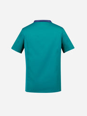 Inaura CST043MS Riley Mens Stretch Scrub Top in Teal - back view