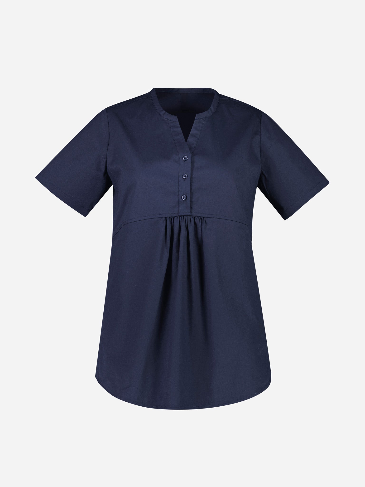 Inaura CST243LS Rose Womens Tunic Scrub Top in Midnight Navy