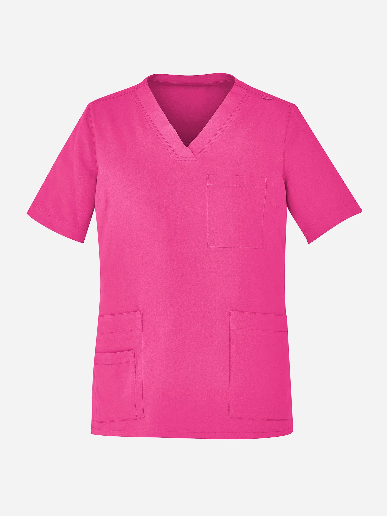 Inaura CST250US Pink Unisex V-Neck Scrub Top in Pink