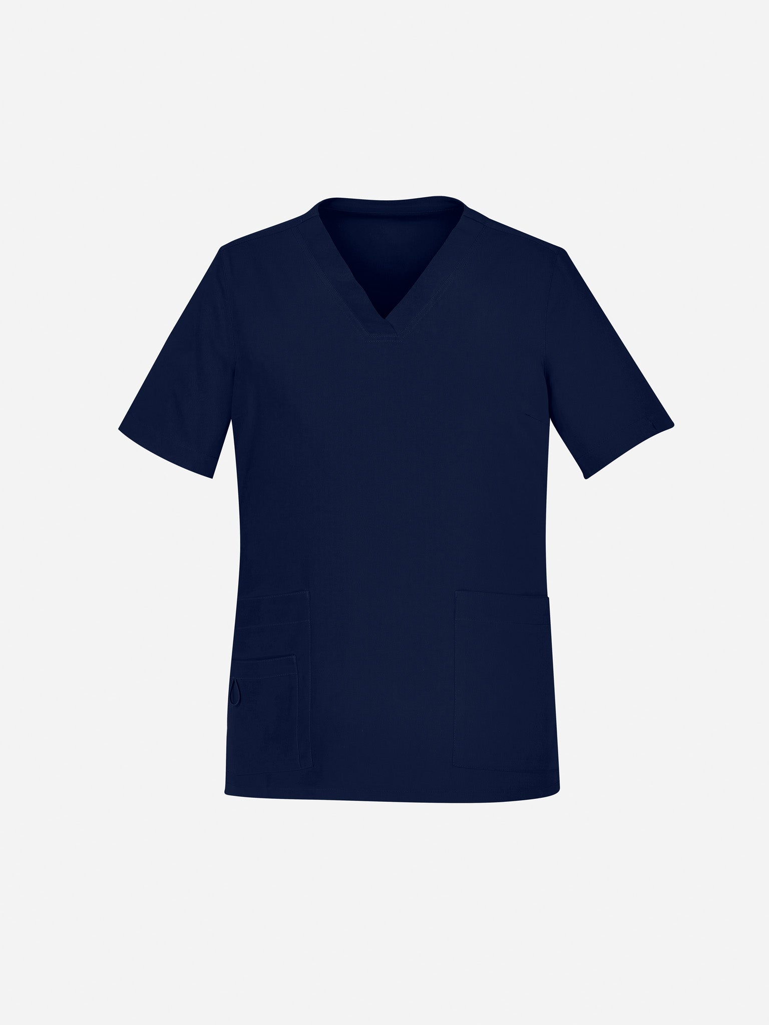 Inaura CST941LS Avery Womens V-Neck Scrub Top in Midnight Navy