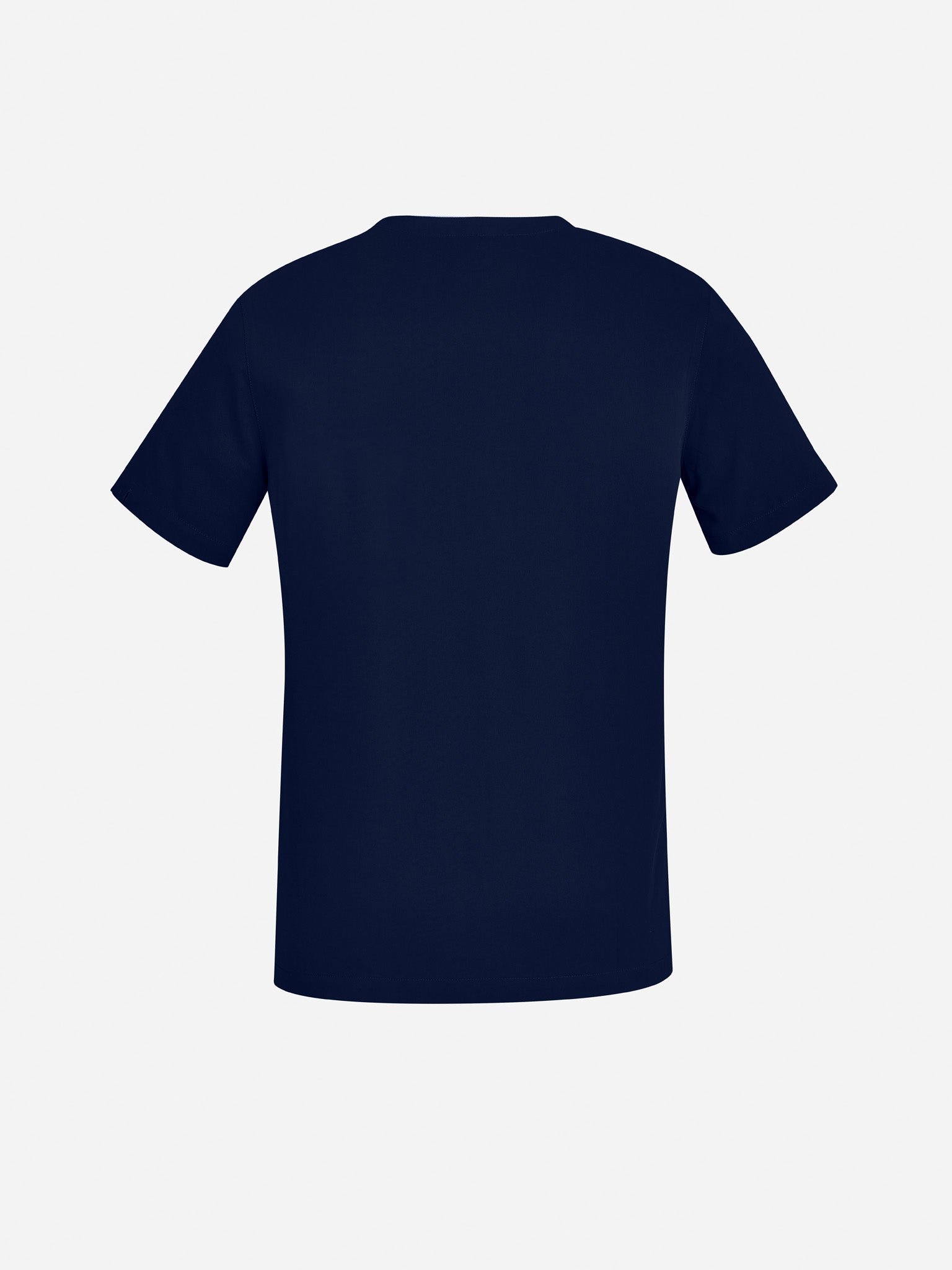 Inaura CST941LS Avery Womens V-Neck Scrub Top in Midnight Navy - back view