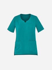 Inaura CST942LS Avery Womens Round Neck Scrub Top in Teal