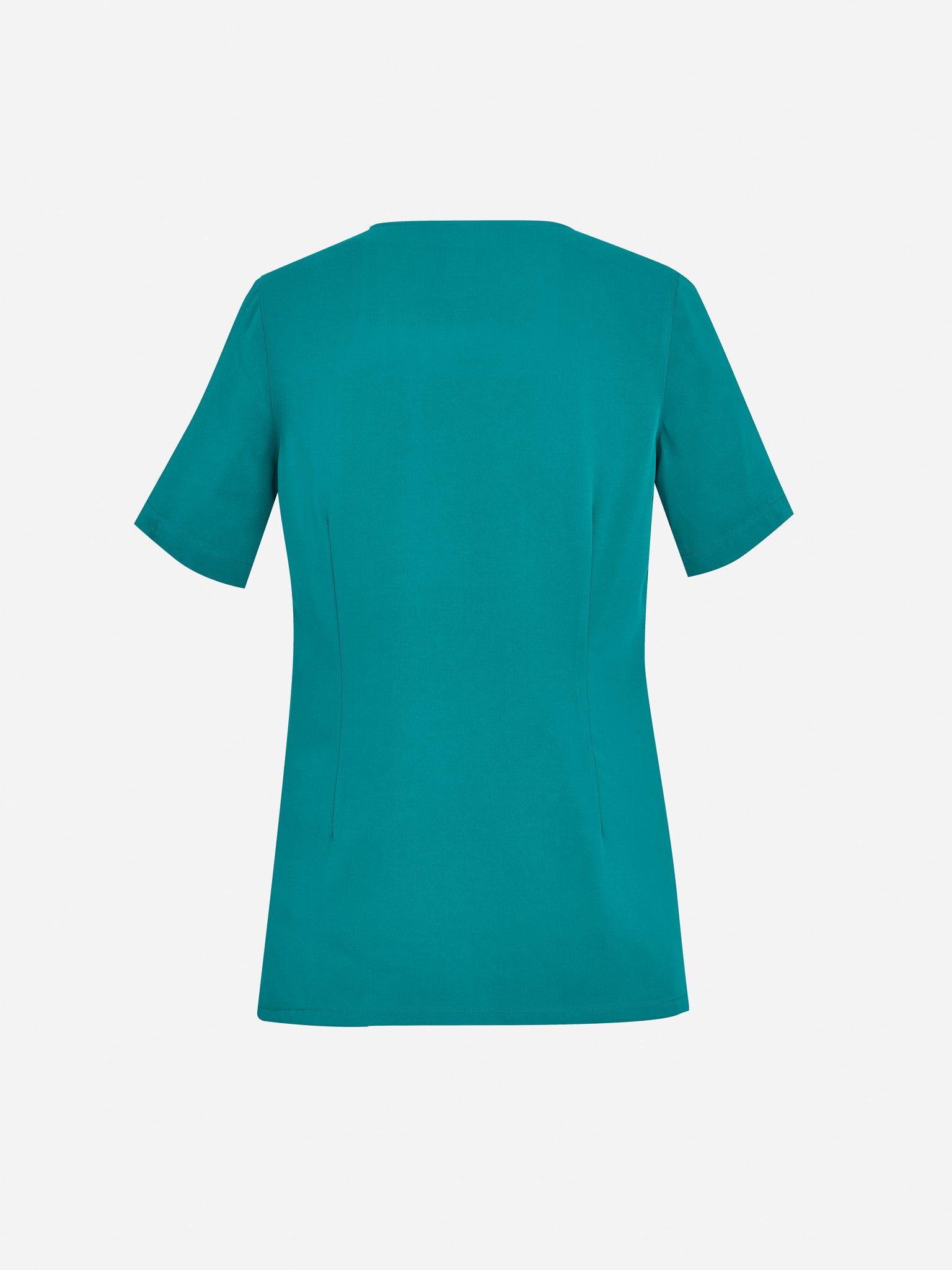 Inaura CST942LS Avery Womens Round Neck Scrub Top in Teal - back view