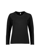 Biz Collection CT247LL Performance Womens Long Sleeve Tee in Black