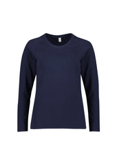 Biz Collection CT247LL Performance Womens Long Sleeve Tee in Midnight Navy