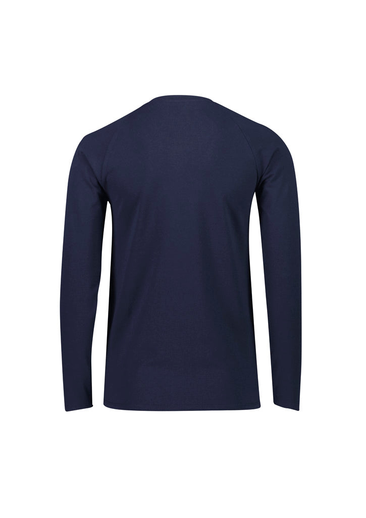 Biz Collection CT247LL Performance Womens Long Sleeve Tee in Midnight Navy - back view