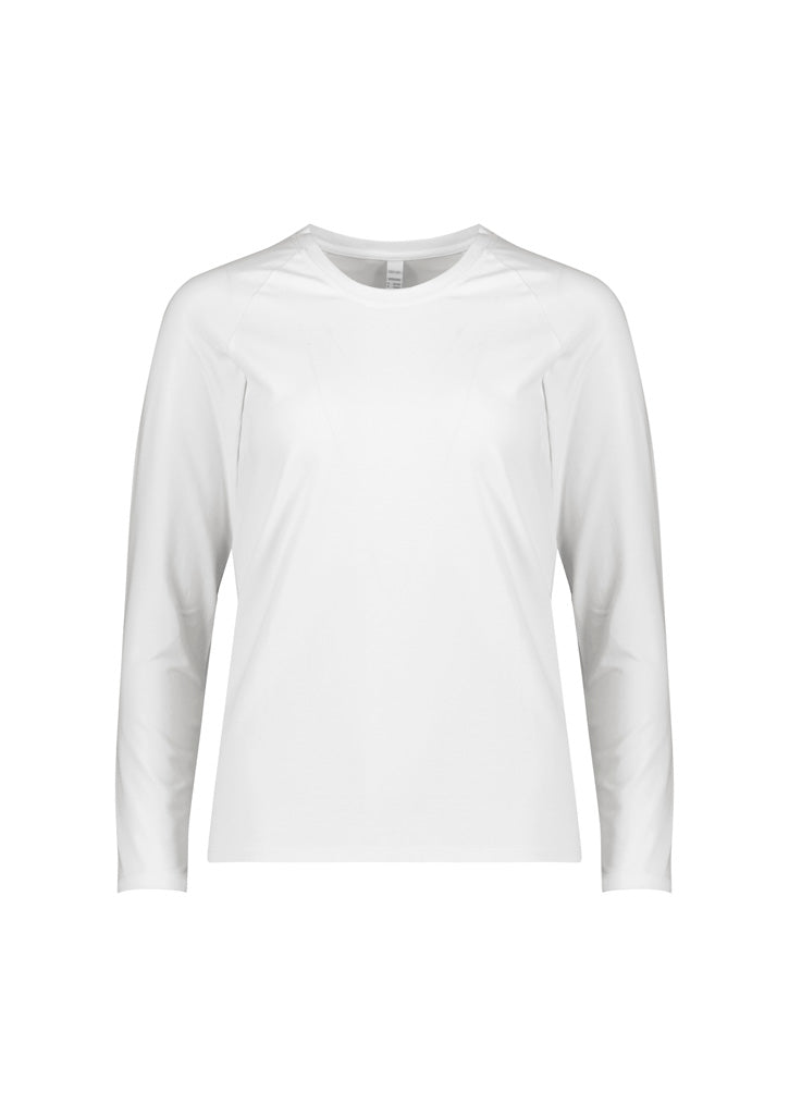Biz Collection CT247LL Performance Womens Long Sleeve Tee in White