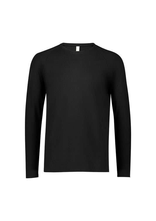 Biz Collection CT247ML Performance Mens Long Sleeve Tee in Black