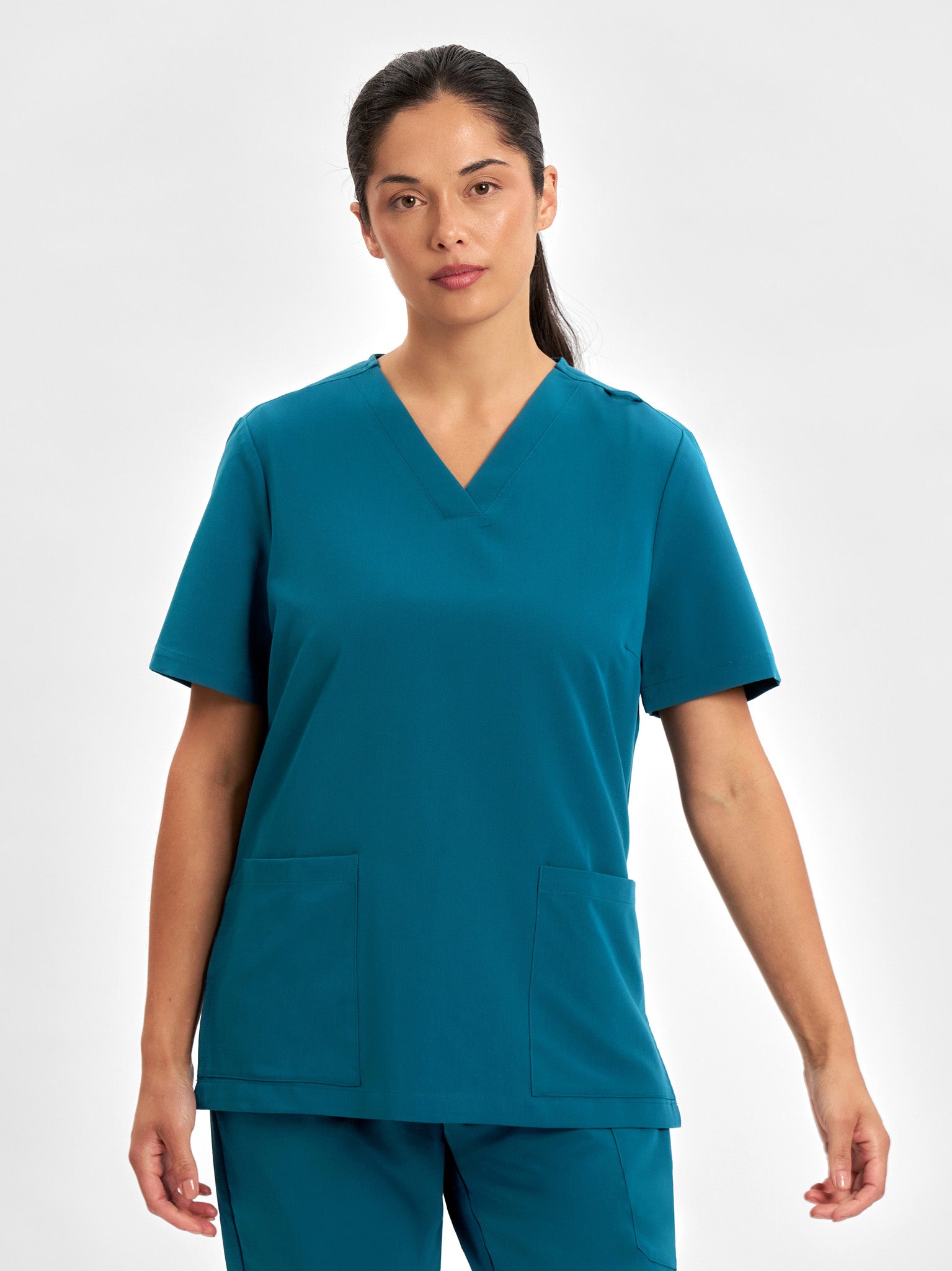 Pulse Womens V-Neck Scrub Top - CU543LS - inaura-0