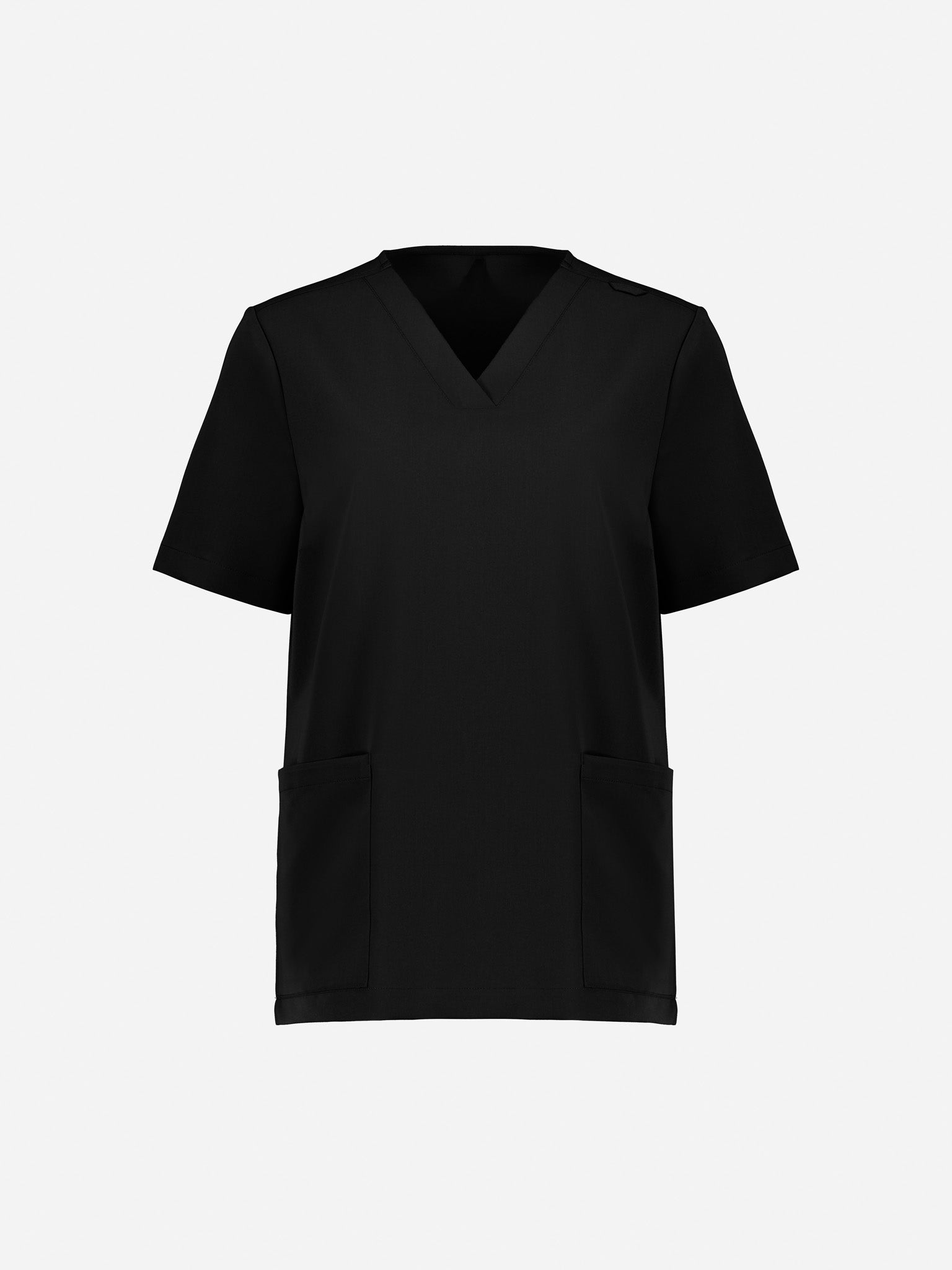 Inaura CU543LS Pulse Womens V-Neck Scrub Top in Black