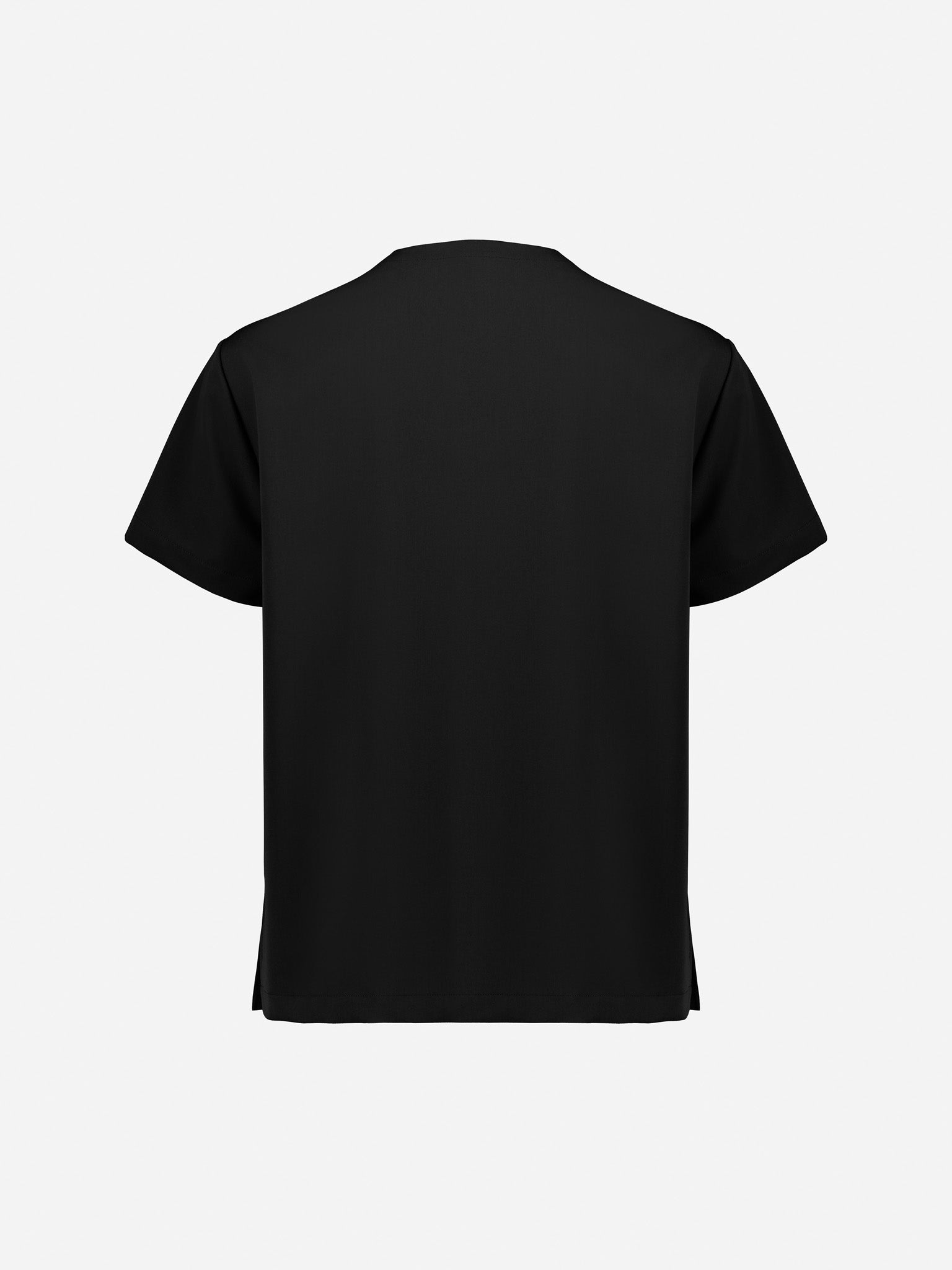 Inaura CU544US Pulse Unisex V-Neck Scrub Top in Black - back view