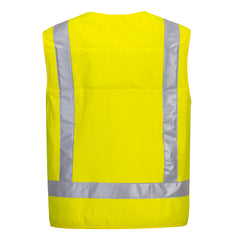 Portwest CV23 High Vis Cooling Vest in Yellow - back view