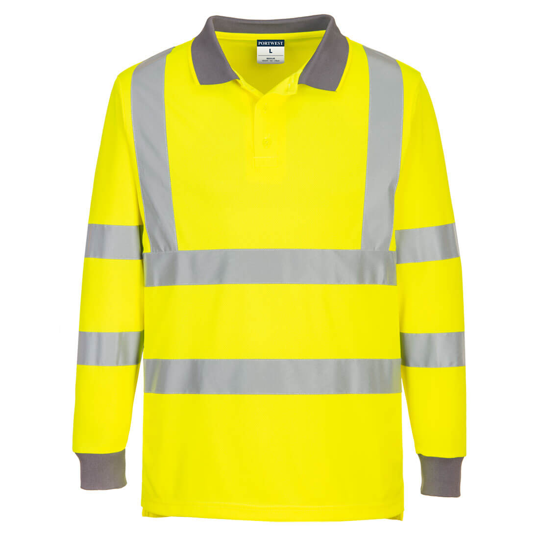 Eco Hi-Vis Polo Shirt L/S (6 Pack) - EC11 - Portwest-1