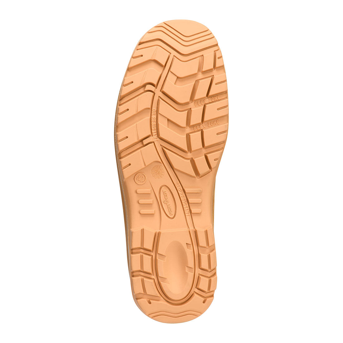 Portwest FD22 Composite Leather Shin Boot S3S HRO FO SC HI CI AP LG SR in Wheat - back view