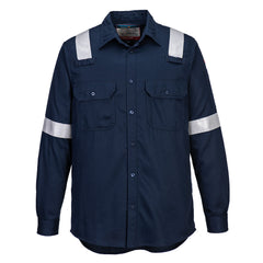 Bizflame Work Lightweight Anti-Static FR Shirt - FR720 - Portwest - Navy