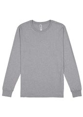 Basis Mens Long Sleeve Tee - X1002M in Grey Marle