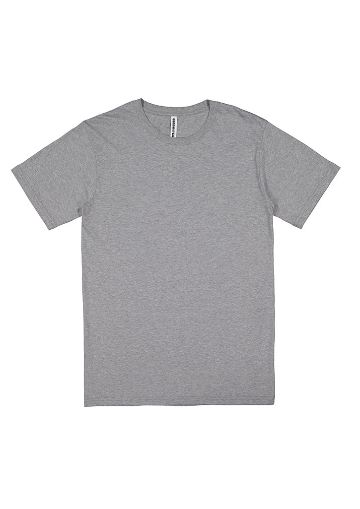 Basis Mens Short Sleeve Tee - X1001M in Grey Marle
