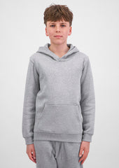 Basis Youth Hoodie - X1003Y in Grey Marle - model