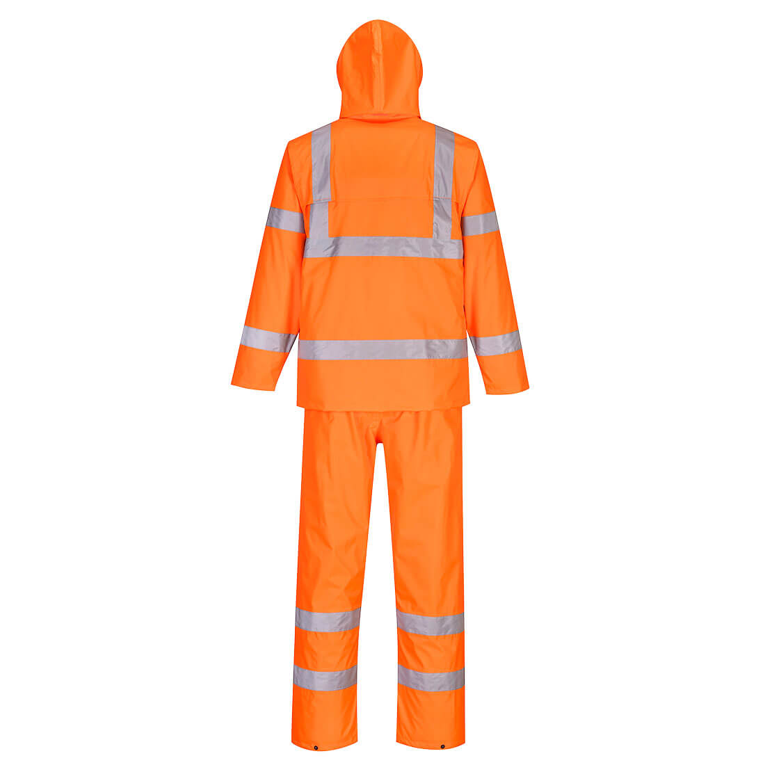 Portwest H448 Hi-Vis Rainsuit in Orange - back view