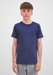 Basis Youth Short Sleeve Tee - X1001Y in Ink - model