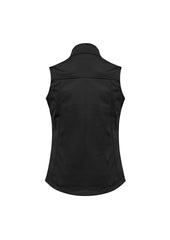 Biz Collection J29123 Softshell Womens Vest in Black - back view