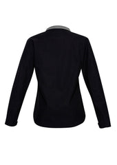 Biz Collection J307L Geneva Womens Jacket in Black/Graphite - back view