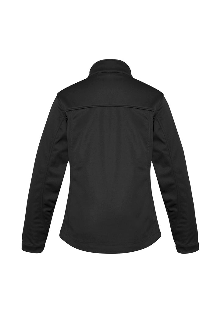 Biz Collection J3825 Softshell Womens Jacket in Black - back view