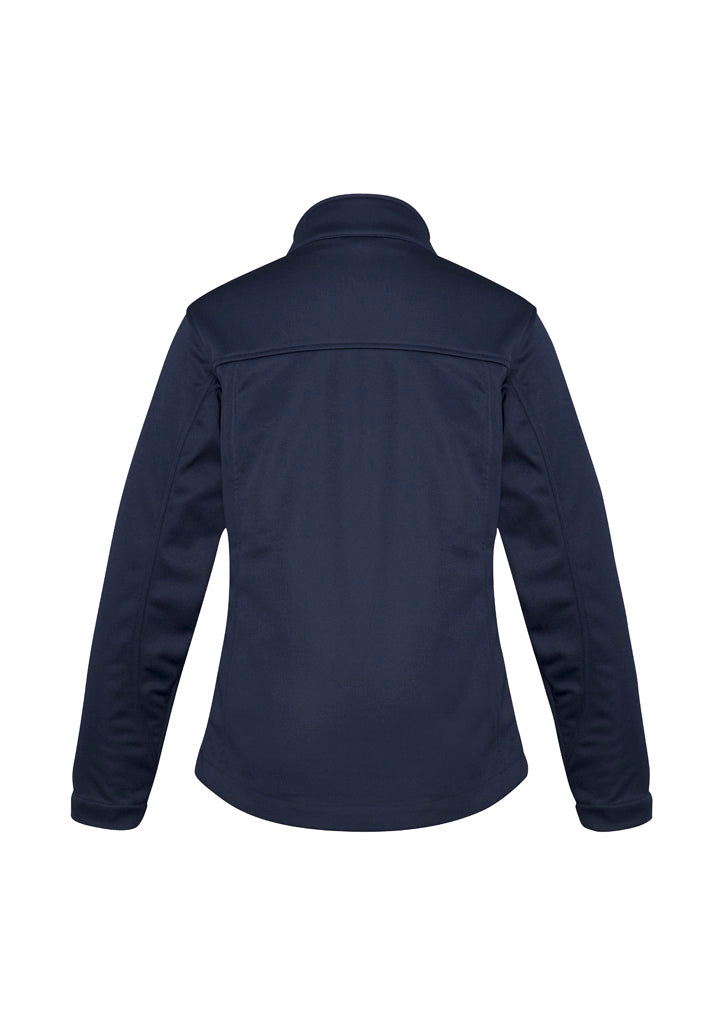 Biz Collection J3825 Softshell Womens Jacket in Navy - back view