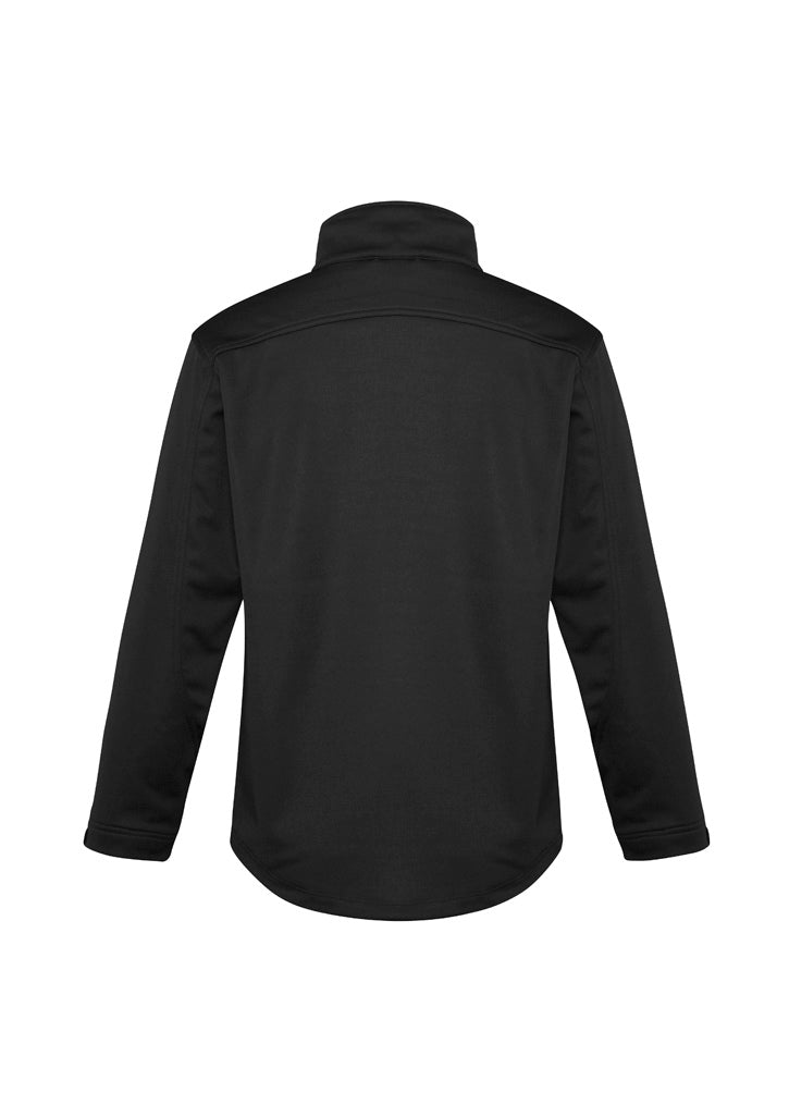 Biz Collection J3880 Softshell Mens Jacket in Black - back view