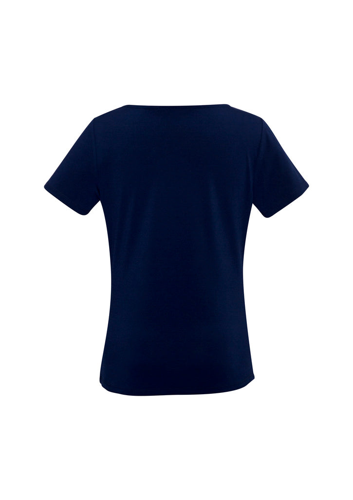 Biz Collection K625LS Ava Womens Top in Midnight Blue - back view
