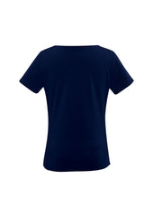 Biz Collection K625LS Ava Womens Top in Midnight Blue - back view