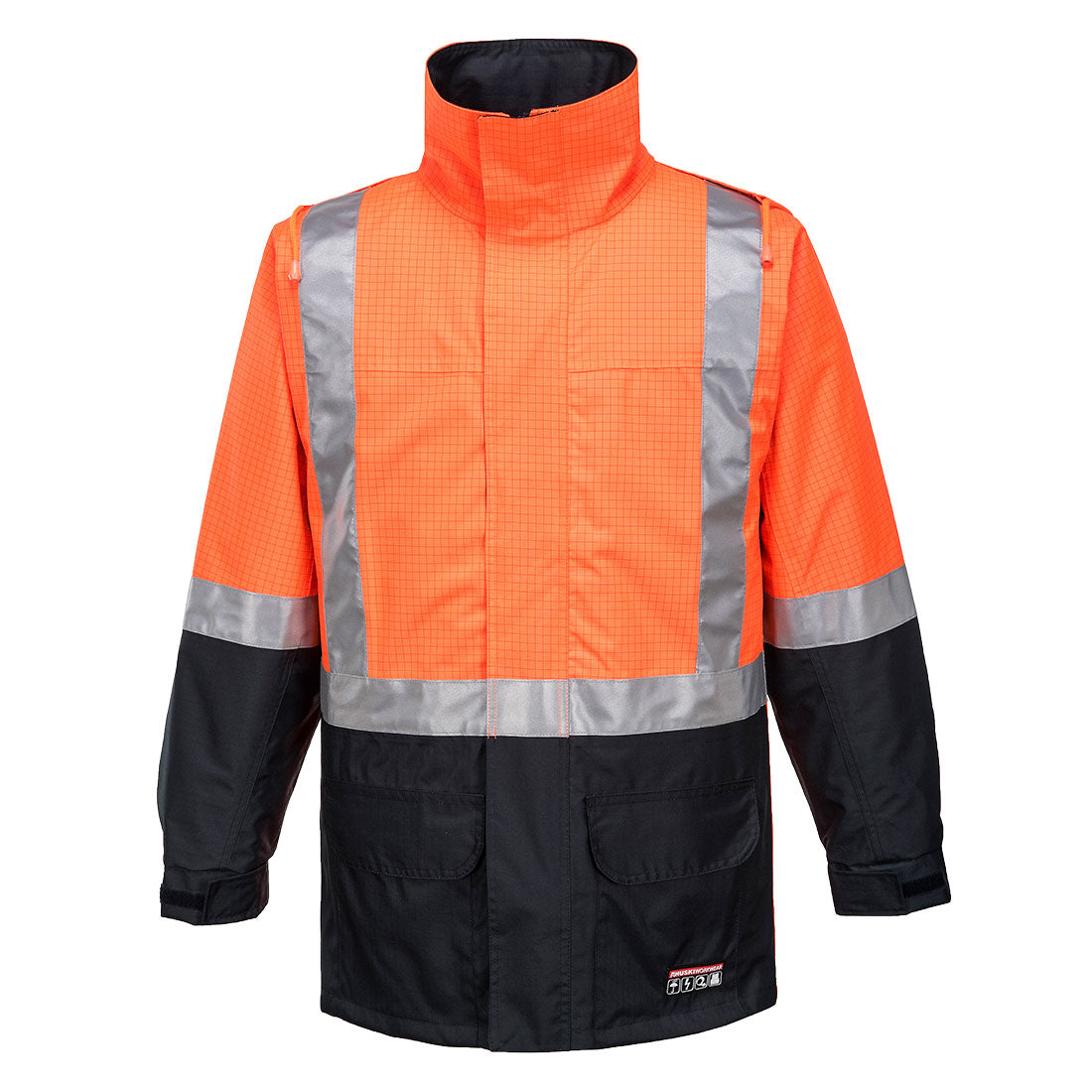Huski Amp Hi-Vis Contrast Rain Jacket - K8005 - Portwest-0
