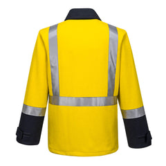 Portwest K8018 Huski FR Bluey Jacket in Yellow/Navy - back view