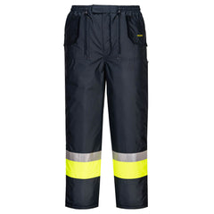 Portwest K8047 Huski Hi-Vis Contrast Freezer Pants in Yellow/Navy